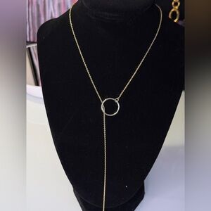 Super sexy Gold plate sterling Silver lariat Necklace